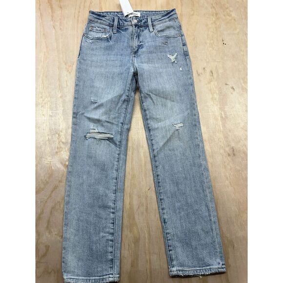 PISTOLA Monroe Crop Lenora Light Wash Distressed Size 25 style P00016991MC NEW - Picture 1 of 5